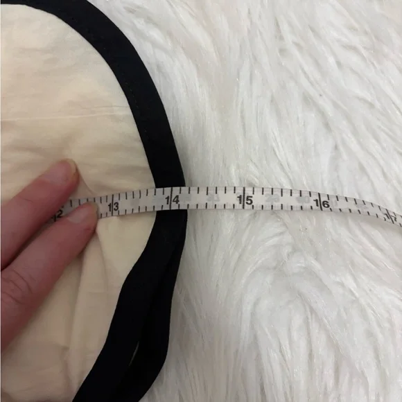 Scalloped Hem Contrast Trim Cream Sleeveless Summer Skort Set - Picture 10 of 11